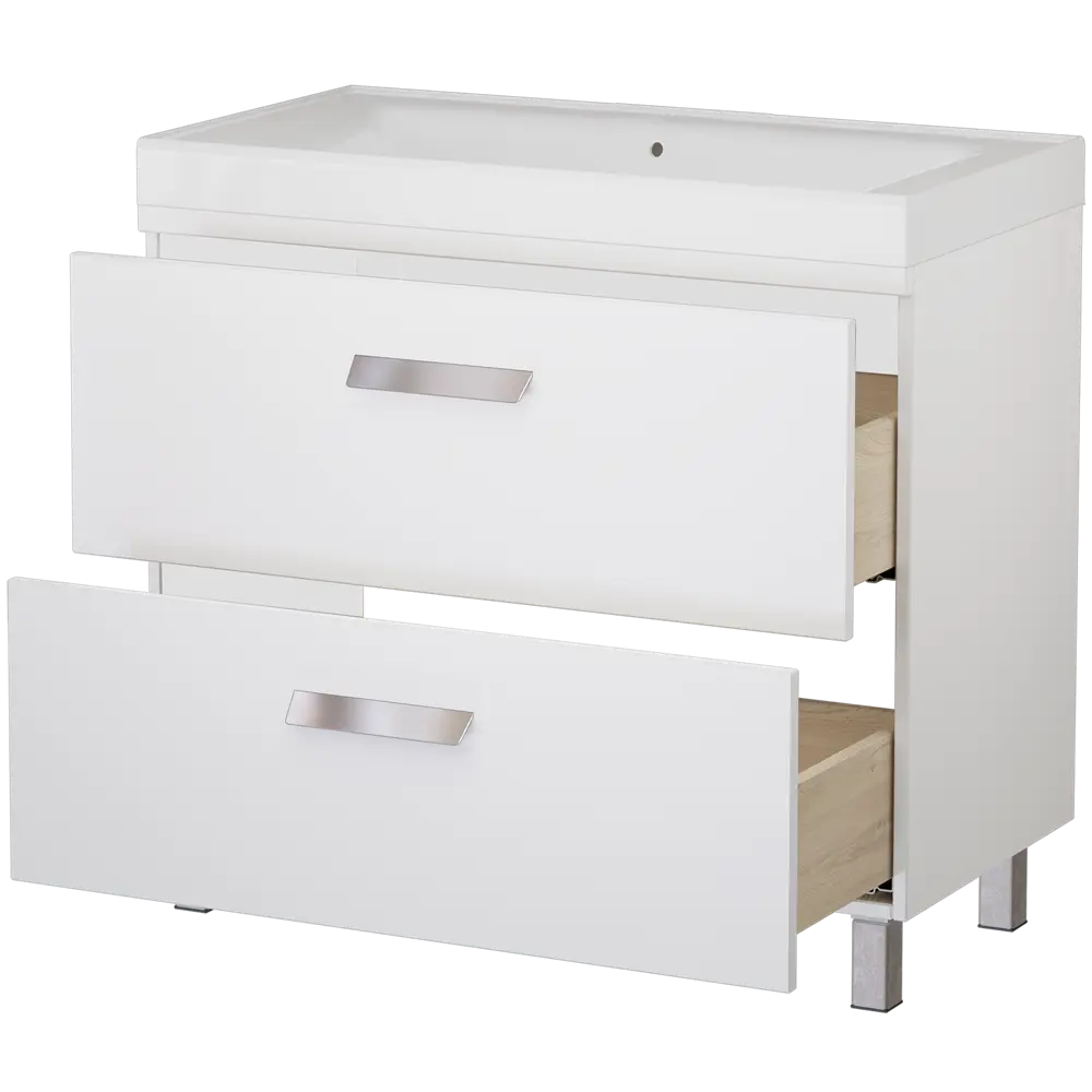 Тумба под раковину напольная Hilton 90 см цвет белый VIGO STLM-2090007 - Вид №2