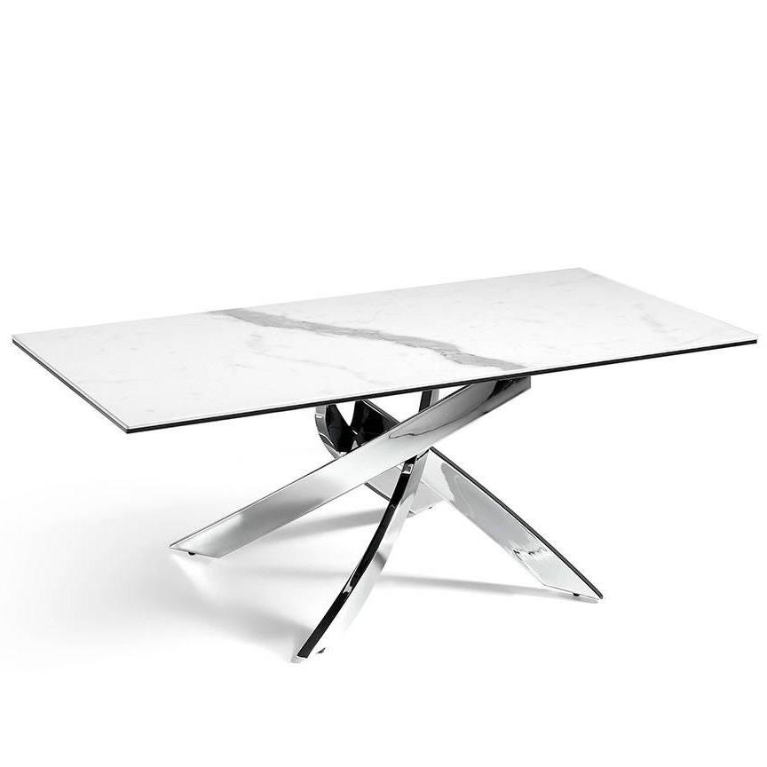 063230 Журнальный столик F1143 белый мрамор 120x60 Angel Cerda 