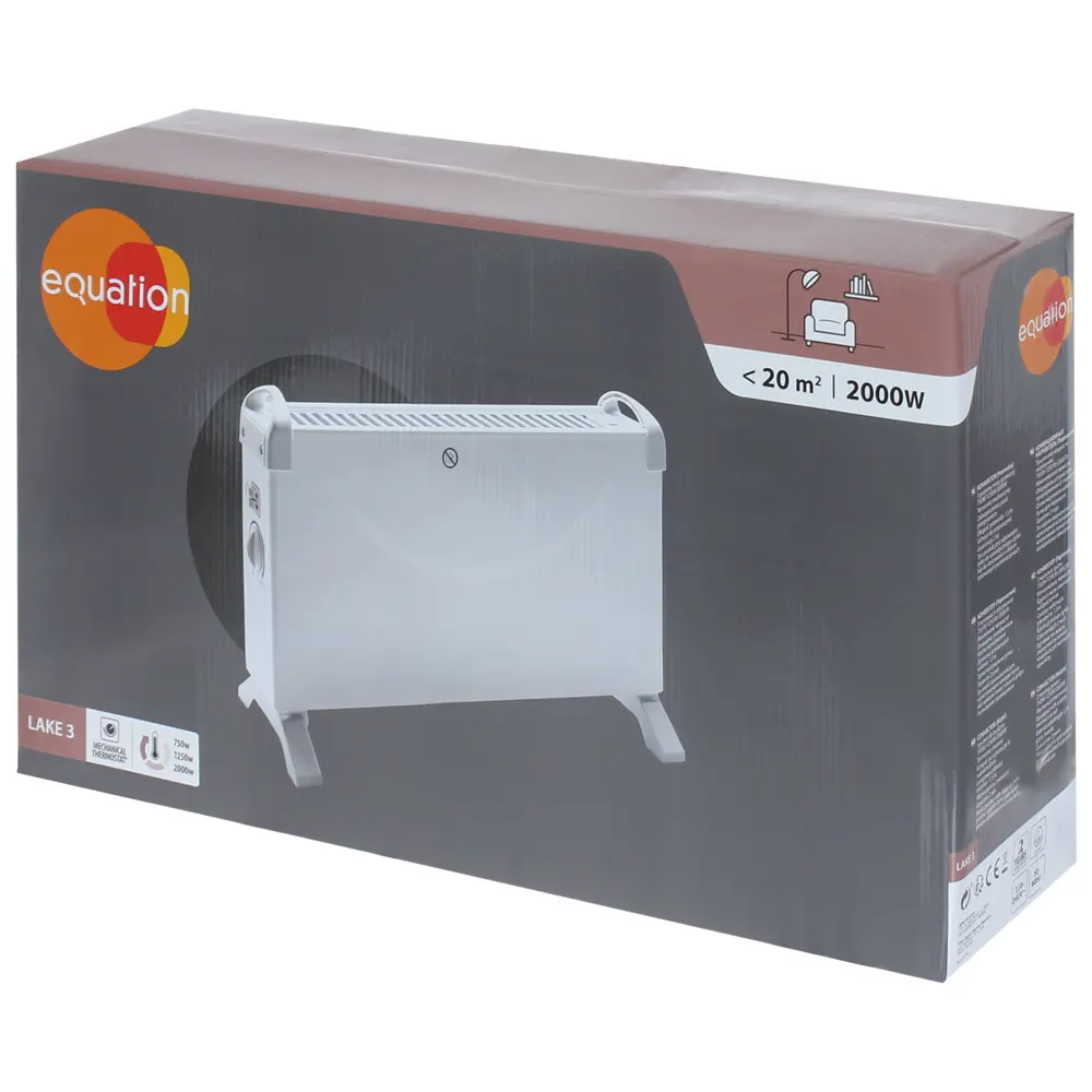 Конвектор электрический Equation механическим термостатом 2000 Вт STLM-2198708 - Вид №4