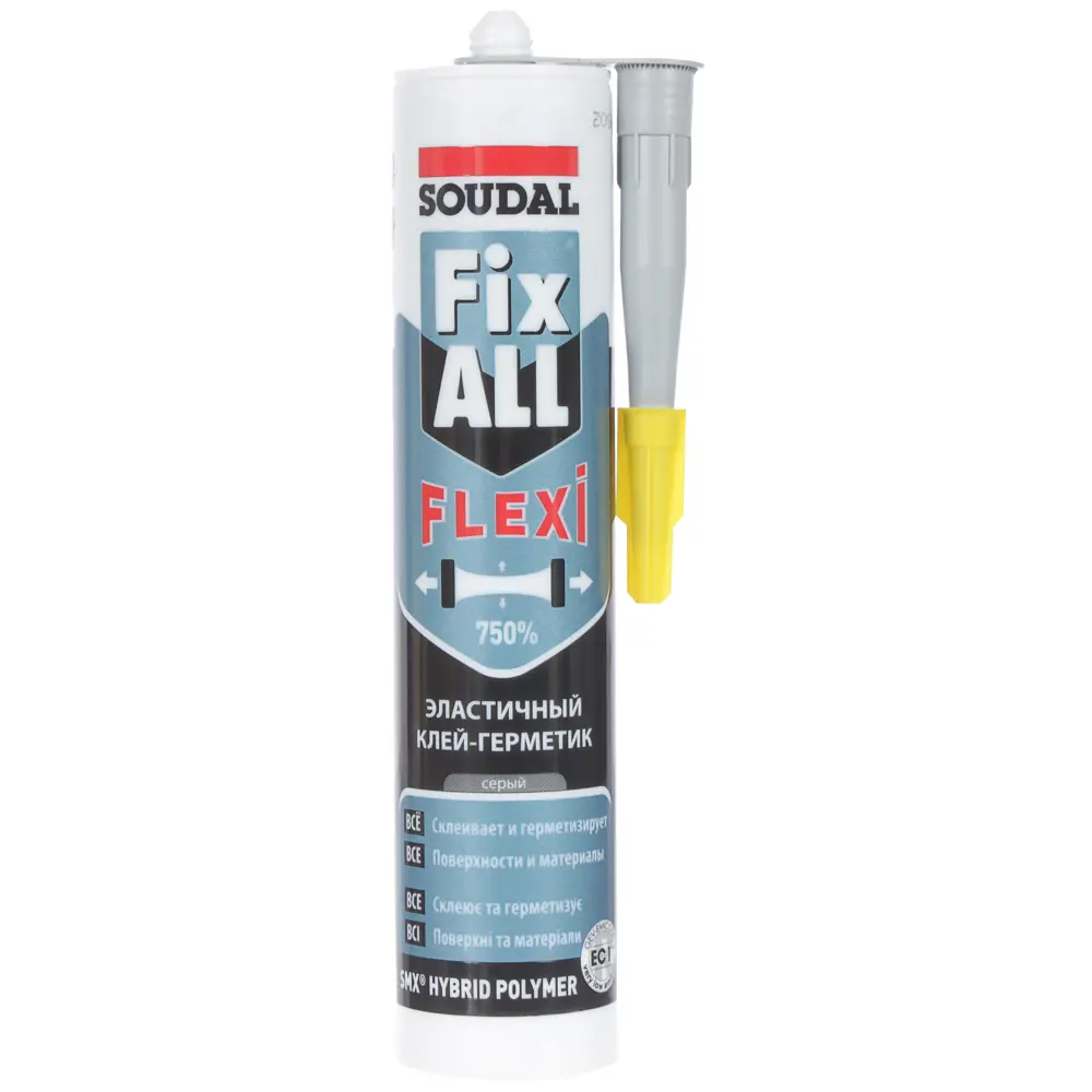 Клей-герметик Fix all classic цвет серый 290 мл Soudal STLM-2067243