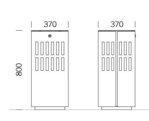Нержавеющая сталь открытый мусорный бак BENKERT BANKE мусорное ведро ARCH-00112720 - Вид №2
