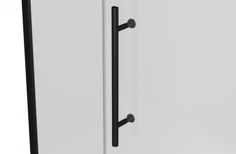 Душевое ограждение (без поддона) 900*900*1950 Стекло 8мм easy clean BLACKLINE BS090.1110A bravat  - Вид №5