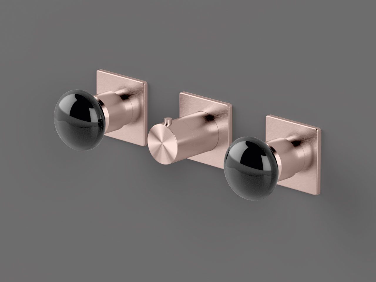 Нержавеющая сталь встраиваемый термостатический смеситель для душа с 3 отверстиями Radomonte Mirò ARCH-00092211 - Вид №2