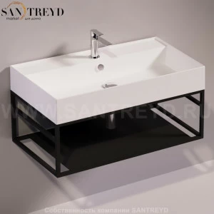 Консоль подвесная под раковину AGILE 81 см черная