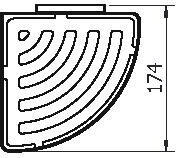 75260-BPC Душевая полка VICO подвесная цвет черный матовый LANGBERGER VICO, BLACK EDITION - Вид №2