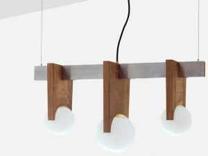 Pascal & Philippe Подвесной светильник из дерева и алюминия Juliette