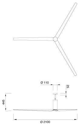Ceadesign Потолочный вентилятор Ariachiara Arc 01 - Вид №2