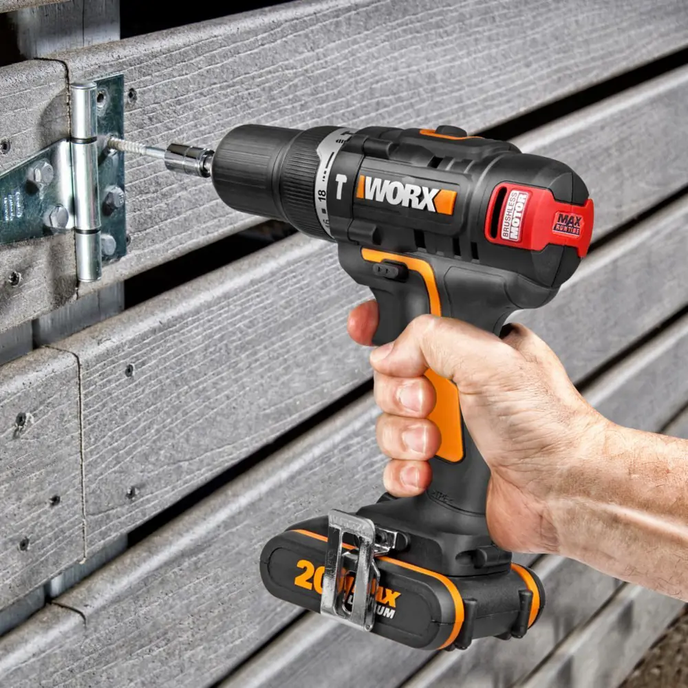 Дрель-шуруповерт бесщеточная ударная Worx WX367, 20 В Li-ion 2x1.5 Ач STLM-2074421 - Вид №8