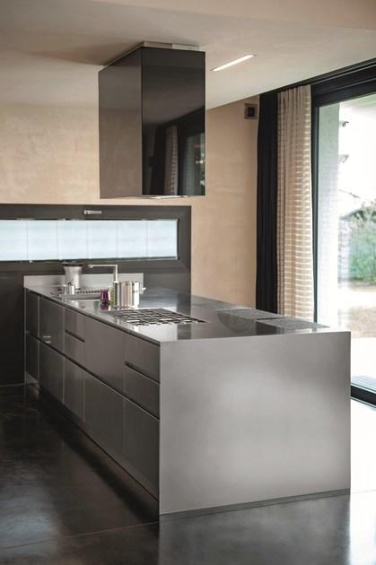 ABIMIS Кухня из нержавеющей стали на заказ с островом Atelier sun-id-1502875 - Вид №22