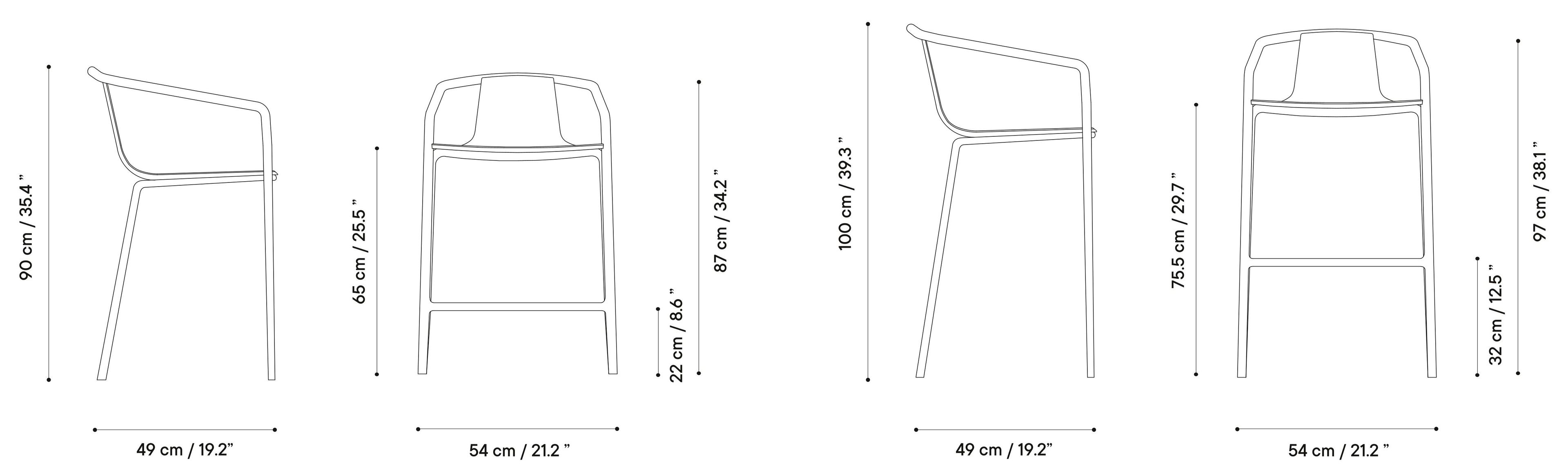 Алюминиевый садовый стул со спинкой iSimar Cadiz ARCH-00046578 - Вид №2