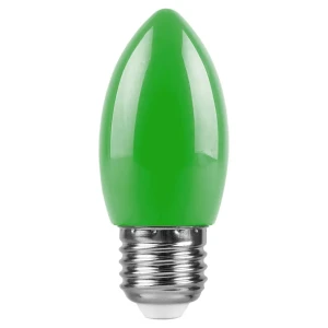 Лампа светодиодная Feron E27 LB-376 230 В 1 Вт свеча зеленый цвет света 85499835 STLM-2029871