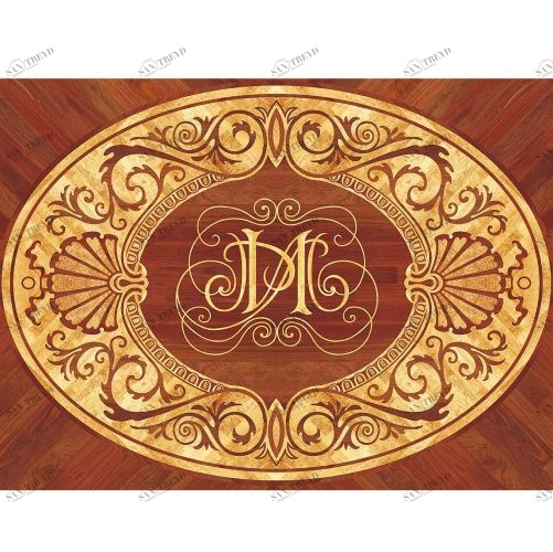 Художественный паркет Da Vinci Розетка 26-234 Дуб Селект (Гладкая) х1000диаметр мм 260090234