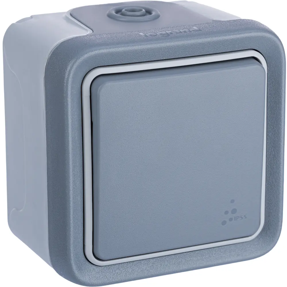 Переключатель накладной Legrand Plexo 1 клавиша цвет серый Плексо STLM-2187036 - Вид №1