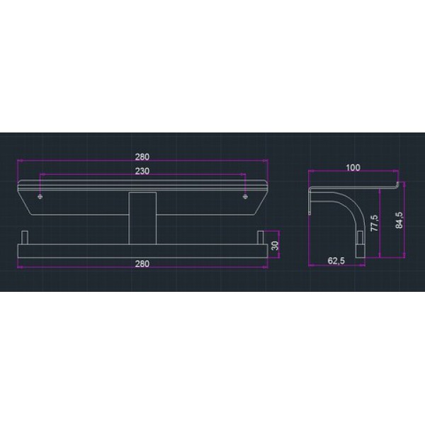 Бумагодержатель двойной со стеклянной полкой RUSH Edge ED77132 sun-id-561082 - Вид №1