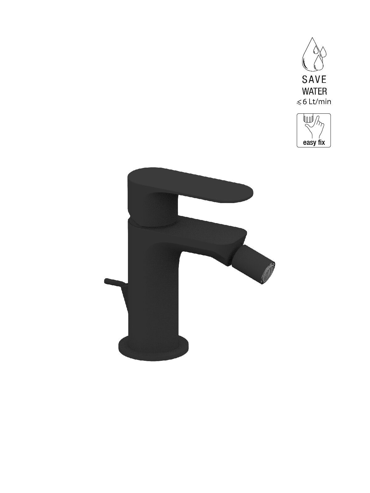 Однорычажный смеситель для биде с ограничителем расхода Rubinetterie Frattini Lea ARCH-00107186 - Вид №17