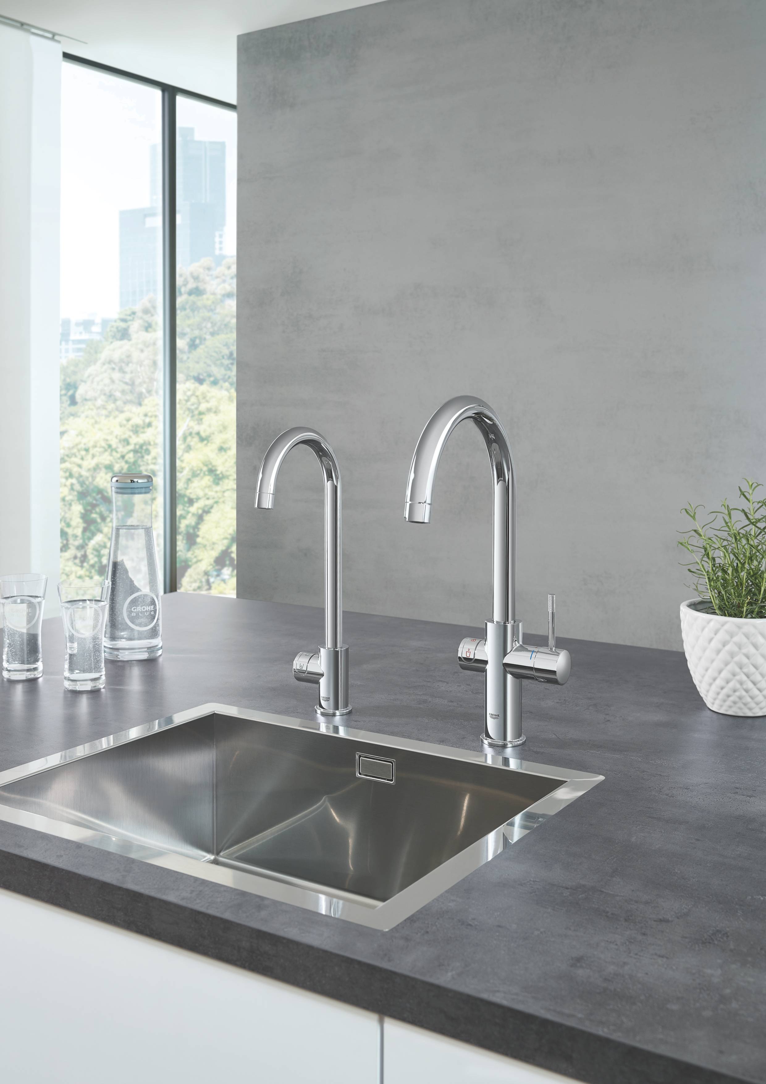 Комплект со смесителем для кухни GROHE Red Duo New, бойлер L-size, хром (30079001) - Вид №14