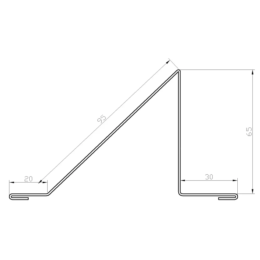 Снегозадержатель для металлической кровли планка 2 м RAL 3005 красный Santreyd STLM-2030142 - Вид №1