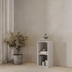Стеллаж Spaceo KUB 2 секции 36x70.5x31.7 см ЛДСП цвет белый 82731911 STLM-2008853