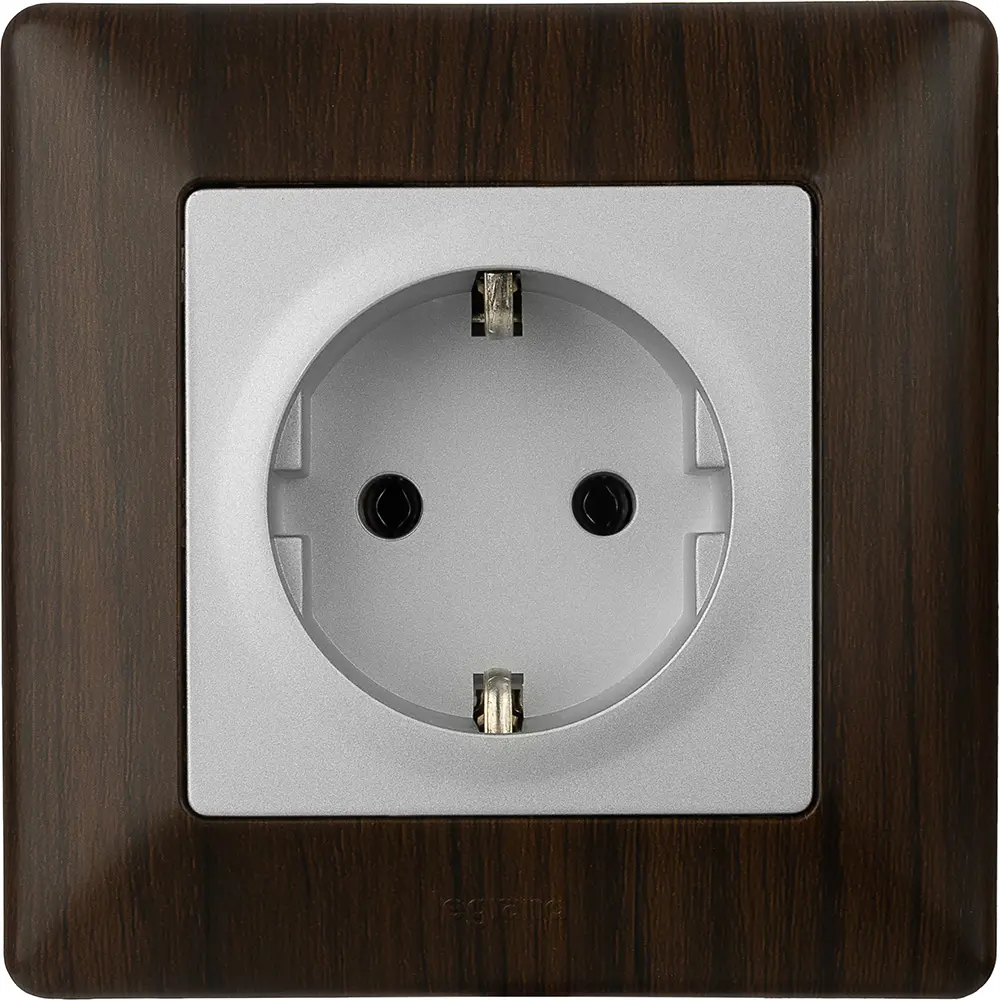 Розетка Legrand VLN-L 2 контакта с заземлением цвет алюминий Valena Life STLM-2183199 - Вид №7