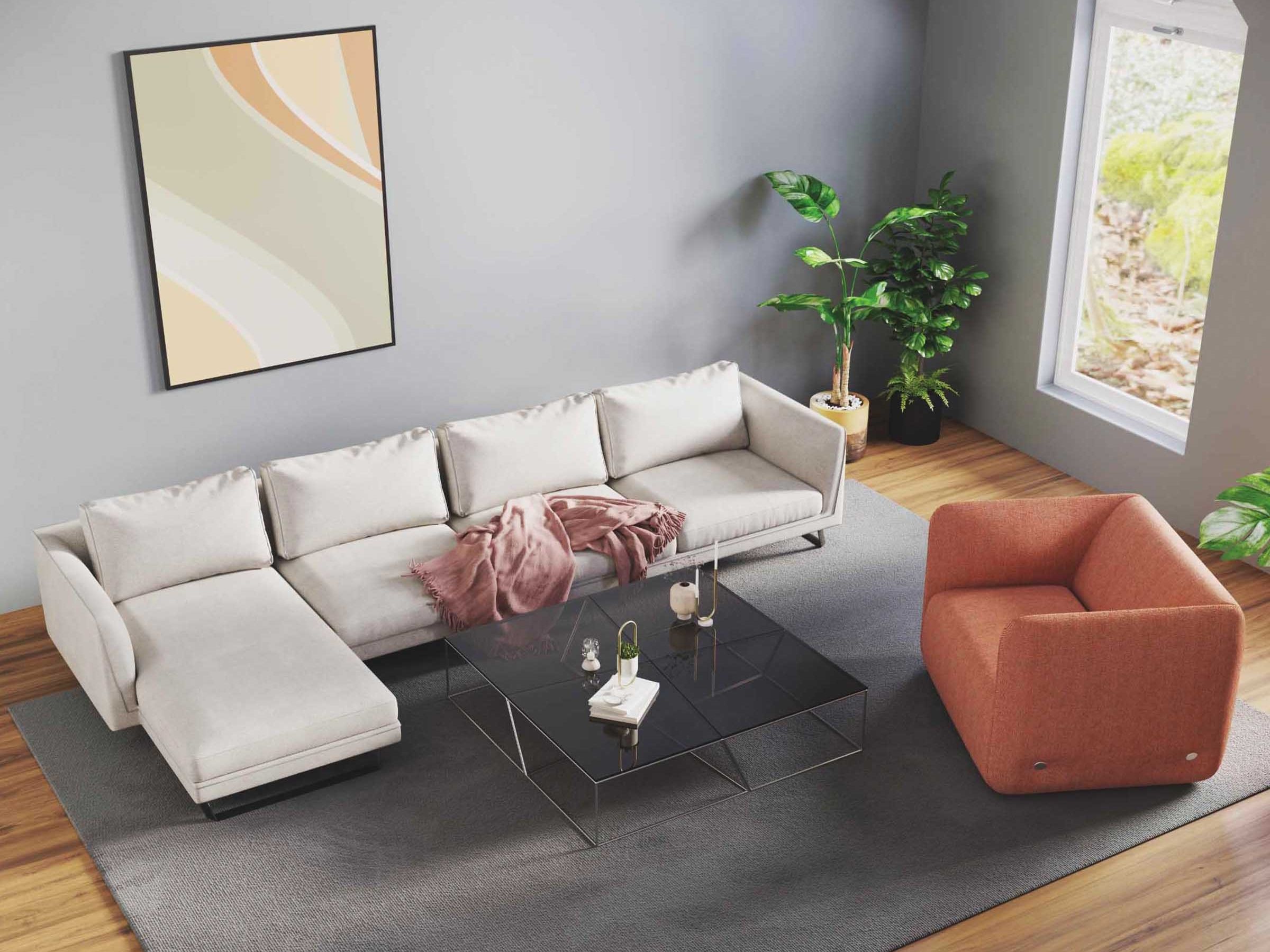 Тканевый диван с полуостровом Ersa LELA ARCH-00130247 - Вид №2