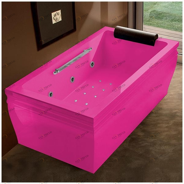 Ванна с гидро и аэроомассажем розовая Gruppo Treesse Blanque 1810 DXATCV161QR