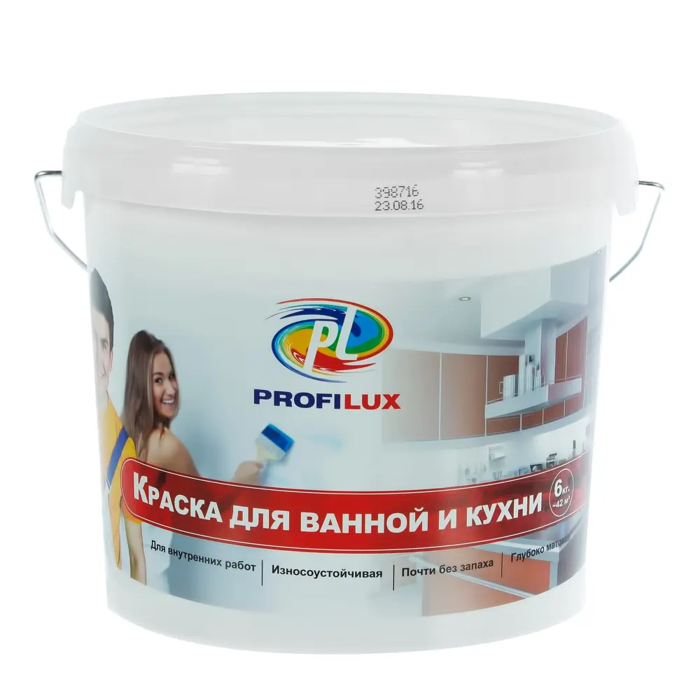 Краска Profilux цвет белый 6 кг STLM-2078612