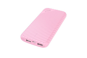 16167116 Внешний аккумулятор G17 Powerbank 8000 mah Кабель Micro USB вход Micro USB, выход USB 1 А розовый 30013835 GOLF