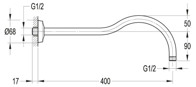 Излив для душа CEZARES CZR-F-TDA6-01 LIBERTY - Вид №1