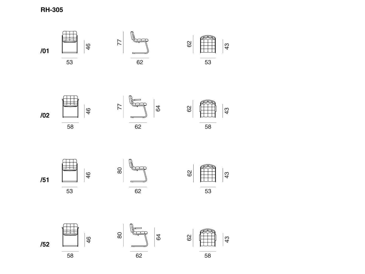 Кожаный консольный стул с подлокотниками de Sede RH-305 ARCH-00022239