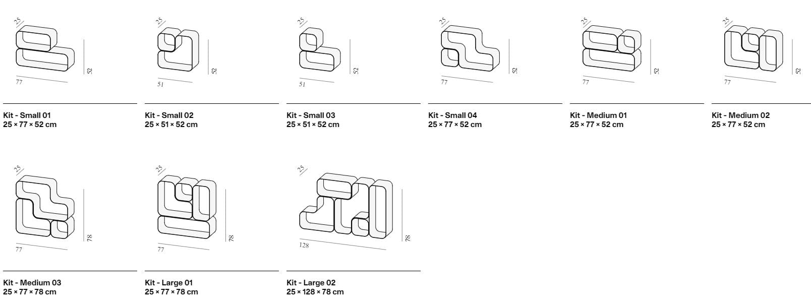 Раскрашенный металлический секционный самонесущий книжный шкаф Desalto REBUS ARCH-00133343 - Вид №6