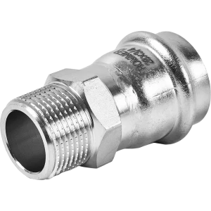 Муфта переходная Rommer 3/4"x28 мм ВПр-НР нержавеющая сталь