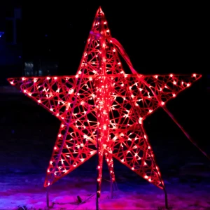 Электрическая светящиеся фигура Звезда 100 LED 50x50x50 см теплый белый свет 86164029 STLM-2210463