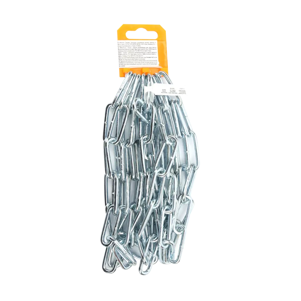 Цепь Standers оцинкованная сталь длинное звено 4 мм 2.5 м/уп STLM-2102888 - Вид №3