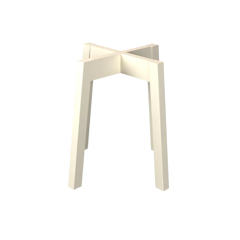 Каркас для табурета Гавр Delinia 33x33x41.5 см 42 см дерево цвет слоновая кость STLM-2002580 - Вид №1