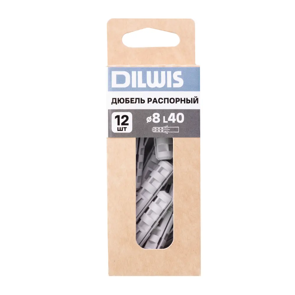 Дюбель распорный нейлоновый Dilwis 8x40мм 12 шт STLM-2075345 - Вид №3