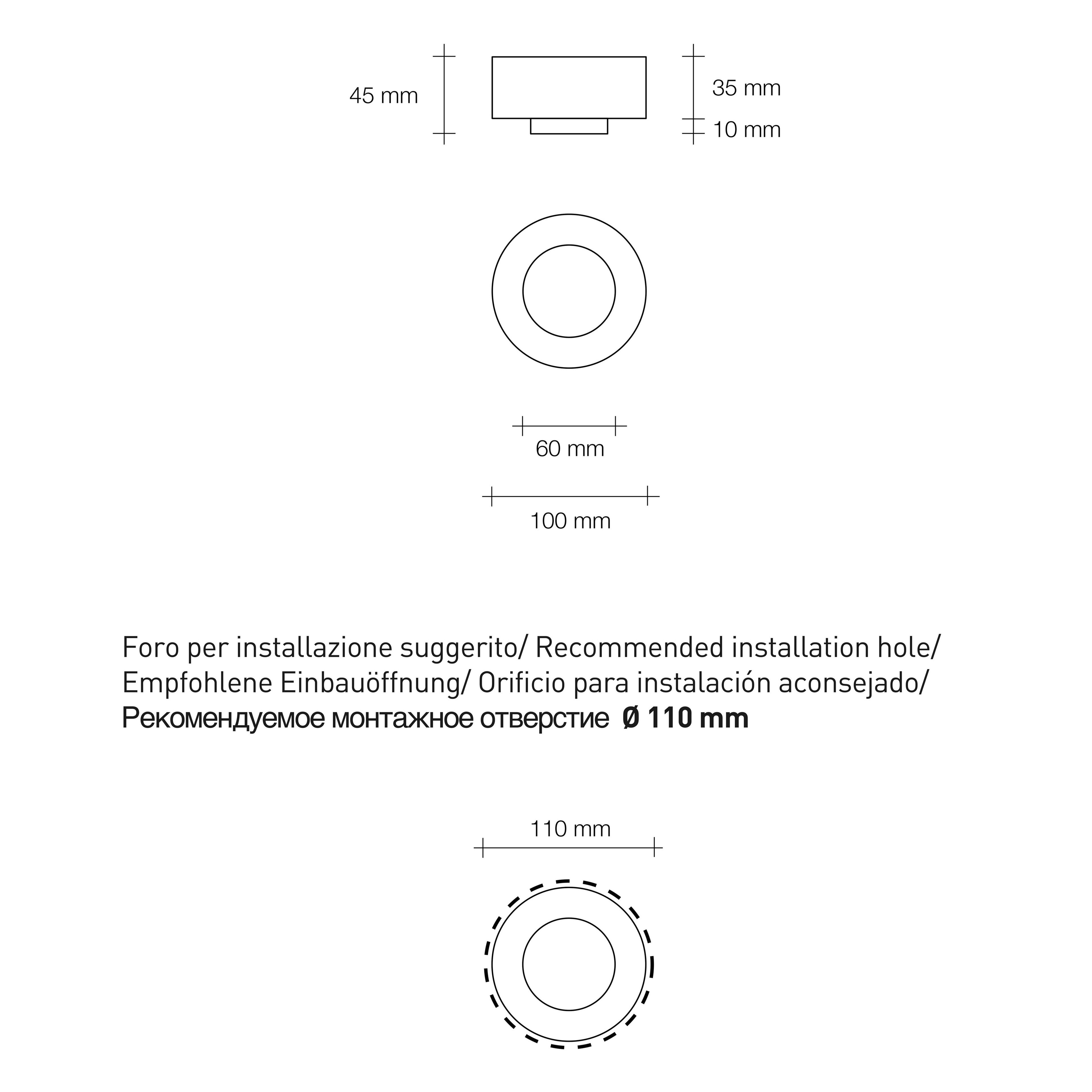 Гипсокартон круглый утопленный прожектор для столешниц Tecnico THESSALY ARCH-00076439 - Вид №20