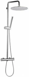 Remer Rubinetterie Настенная термостатическая душевая стойка из хромированной латуни Minimal thermo Nt 37f xl