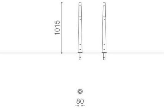 Metalco Стационарная стальная стойка тумбы sun-id-1463891 - Вид №4