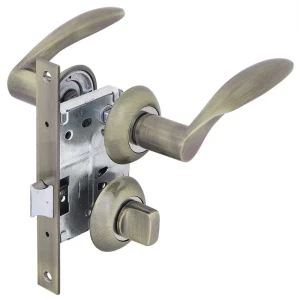 Дверные ручки Фабрика Замков 05L 170 BK с запиранием алюминий гальваническое покрытие цвет античная бронза