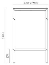 PF Stile Прямоугольный высокий стол из стали sun-id-1498054 - Вид №3