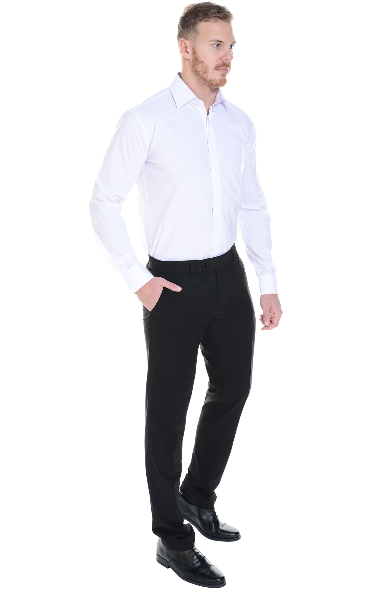 62470 Рубашка мужская  white El-Risto  Корпоративная одежда  размер 45/182-188  - Вид №12