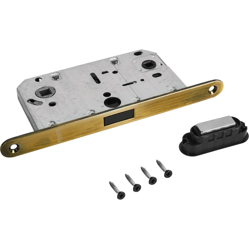 Защёлка под фиксатор 50-96, 196x195x18 мм, магнит, цвет бронза PUNTO STLM-2043548 - Вид №1