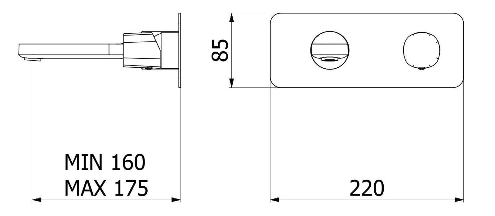 Настенный смеситель для раковины с автоматическим сливом IB Taaac ARCH-00123190 - Вид №5