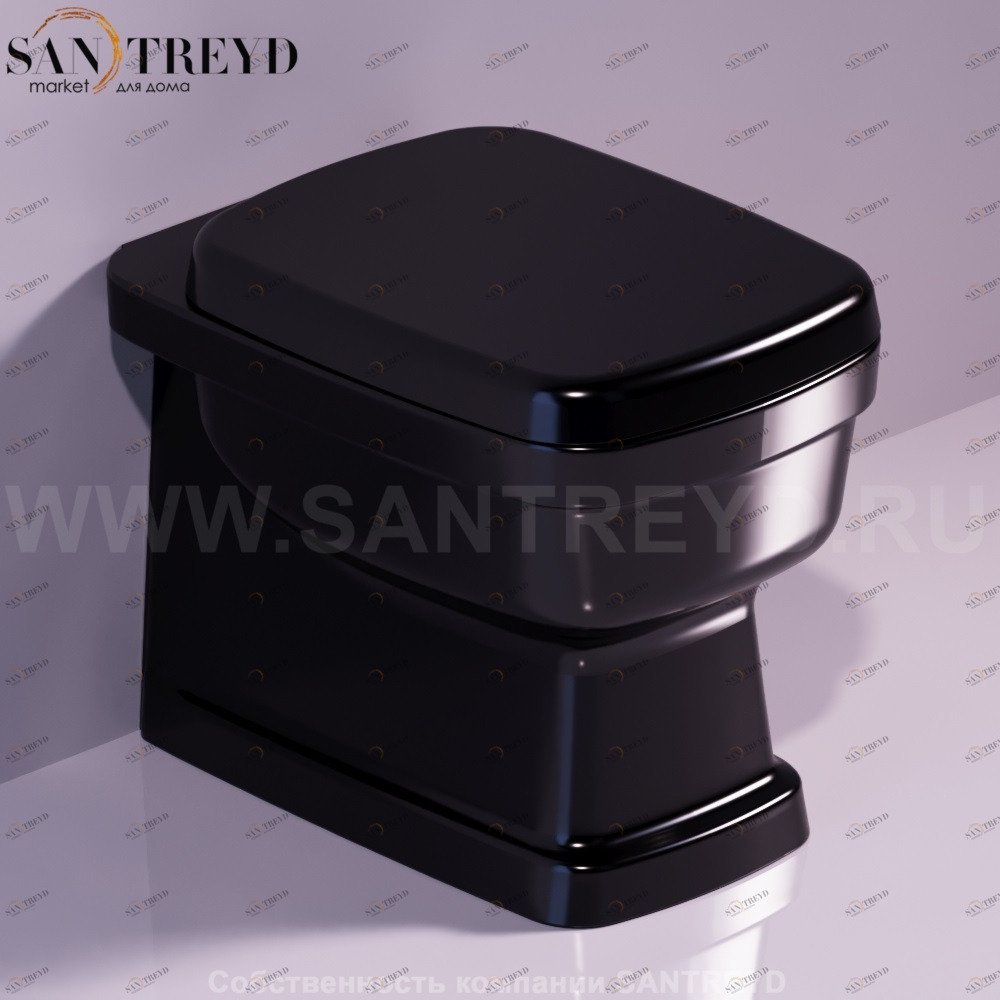 EVO01NERO Приставной унитаз напольный Черный Simas Evolution Италия