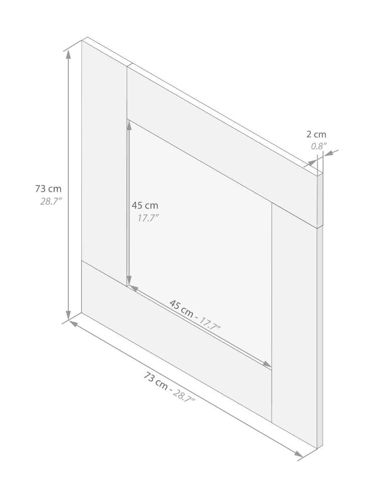 Квадратное зеркало с меламиновой рамой Mobili Fiver Evolution ARCH-00073071 - Вид №5