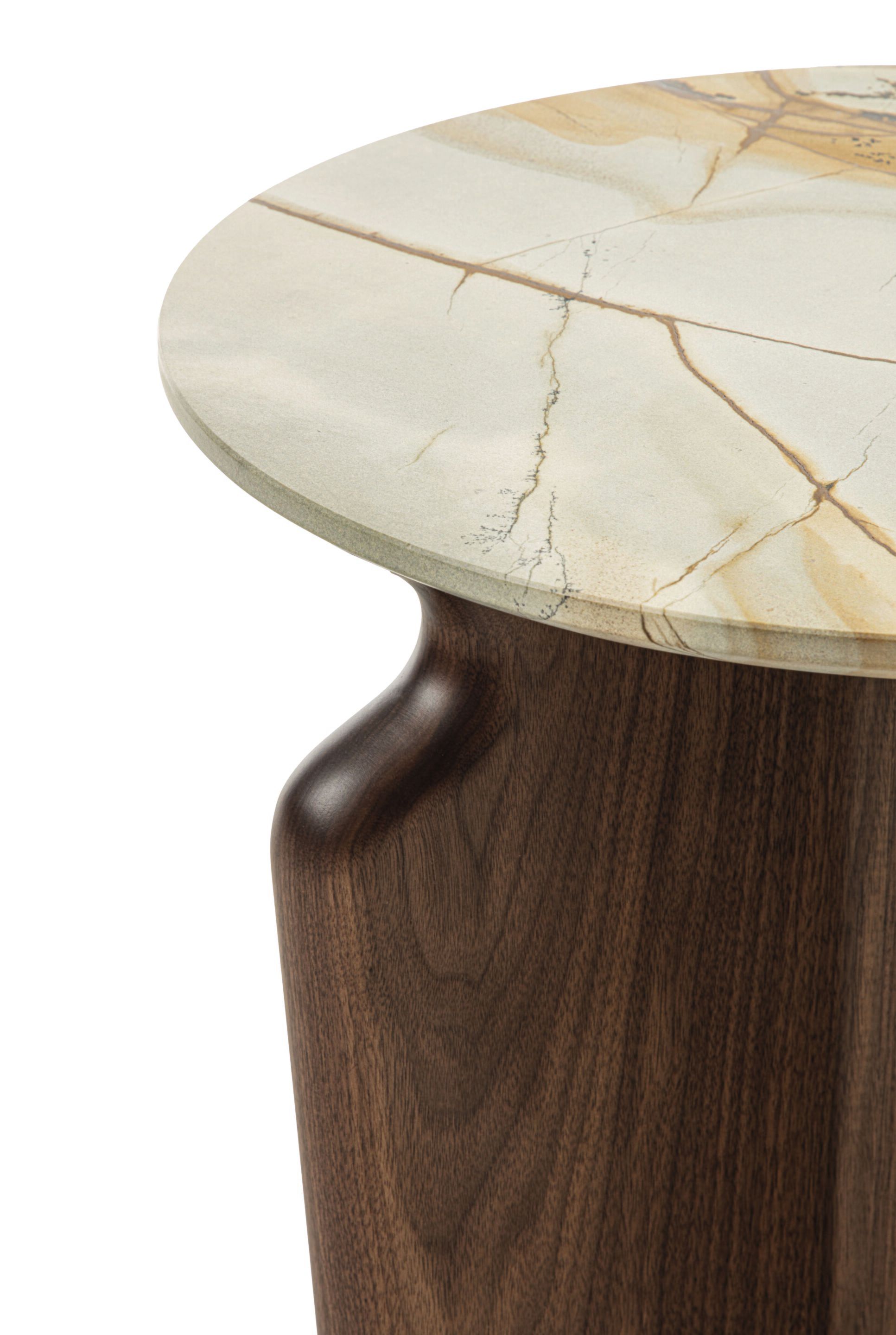 Круглый журнальный столик из грецкого ореха Porada двадцать четыре ARCH-00010518