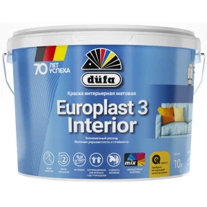 Краска для стен и потолков Europlast 3 цвет белый 10 л 82108520 STLM-2000223
