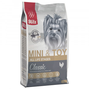 ПР0037303 Корм для собак adult mini & toy breeds для мелких и миниатюрных пород, сух. 7кг Blitz