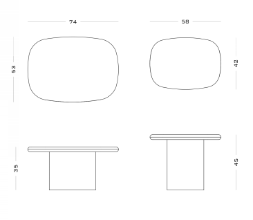 Gemini Soft Hex Major Кофейный столик с мраморной столешницей Standard Secolo  - Вид №3