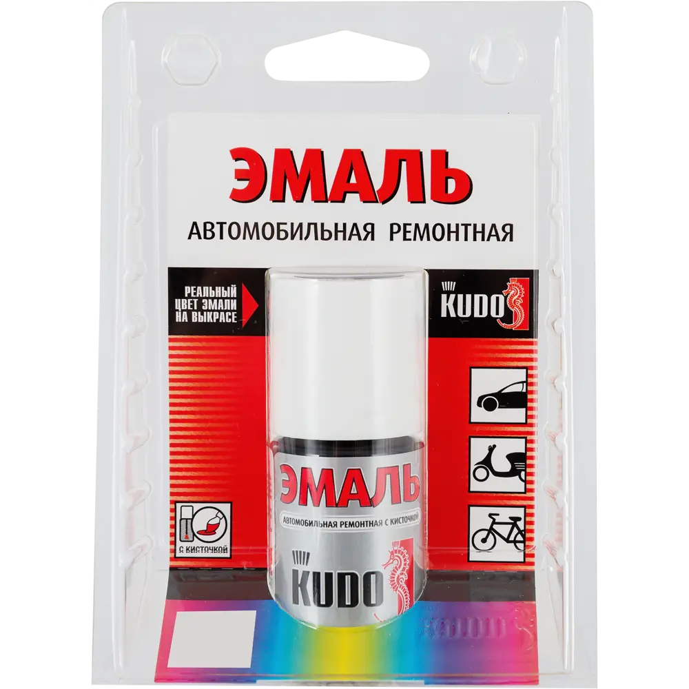 Эмаль автомобильная Kudo с кисточкой цвет чёрный 15Мл STLM-2163433 - Вид №2